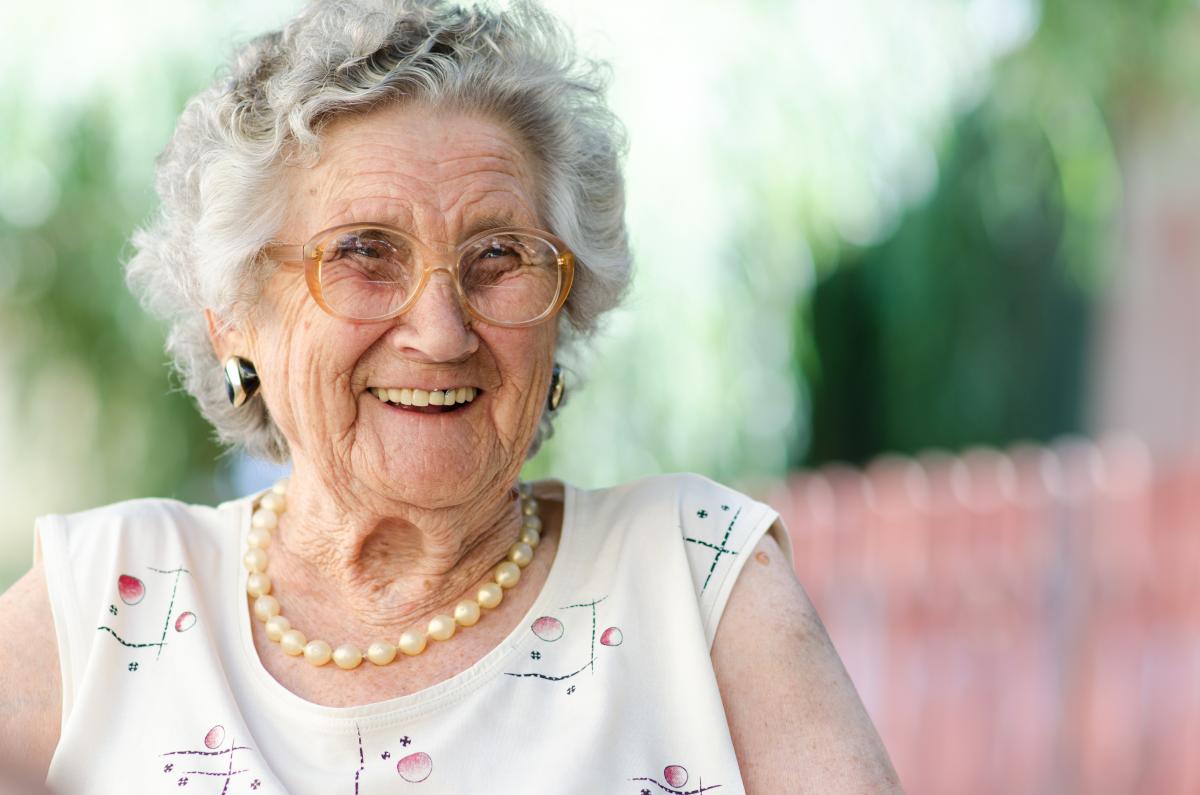 Elderly Woman Laughing