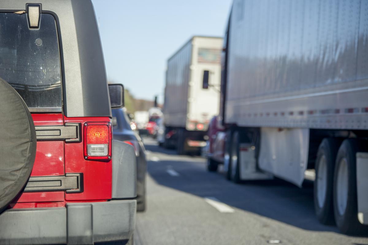 Semi Trucks in Traffic